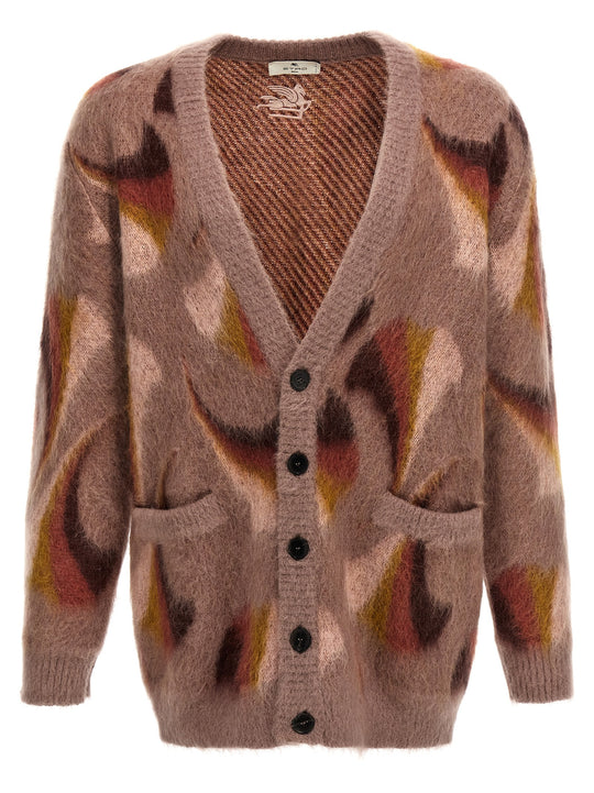 Patterned Cardigan Sweaters And Cardigans Multicolor