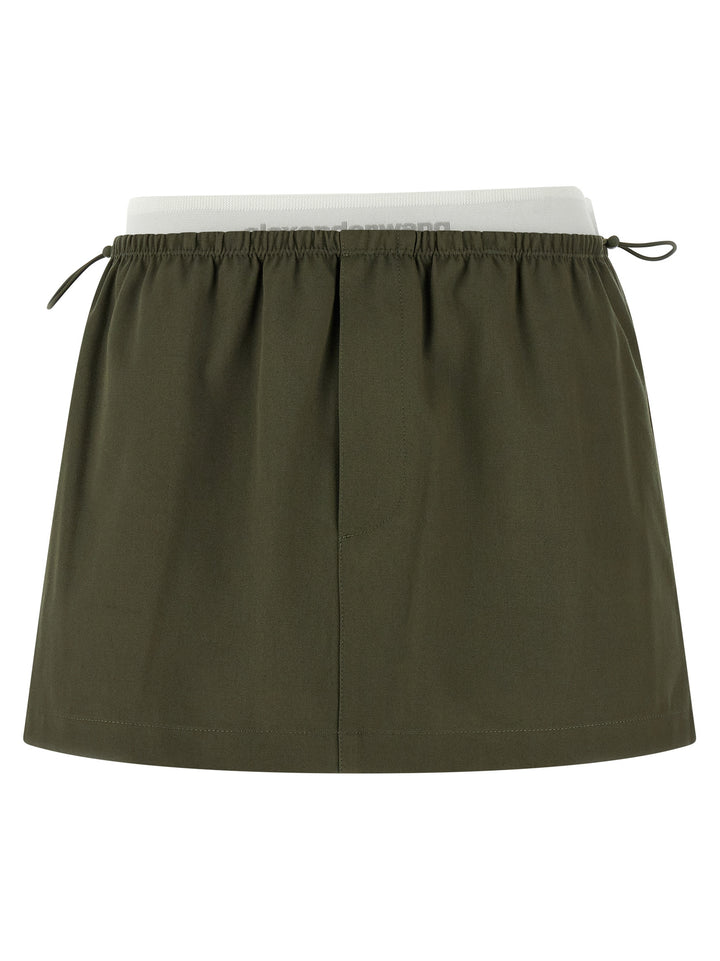 Alexander Wang Double Layer Waist Skirt Skirts - Green | eff49a175df231e7605a642022d4289901677a72