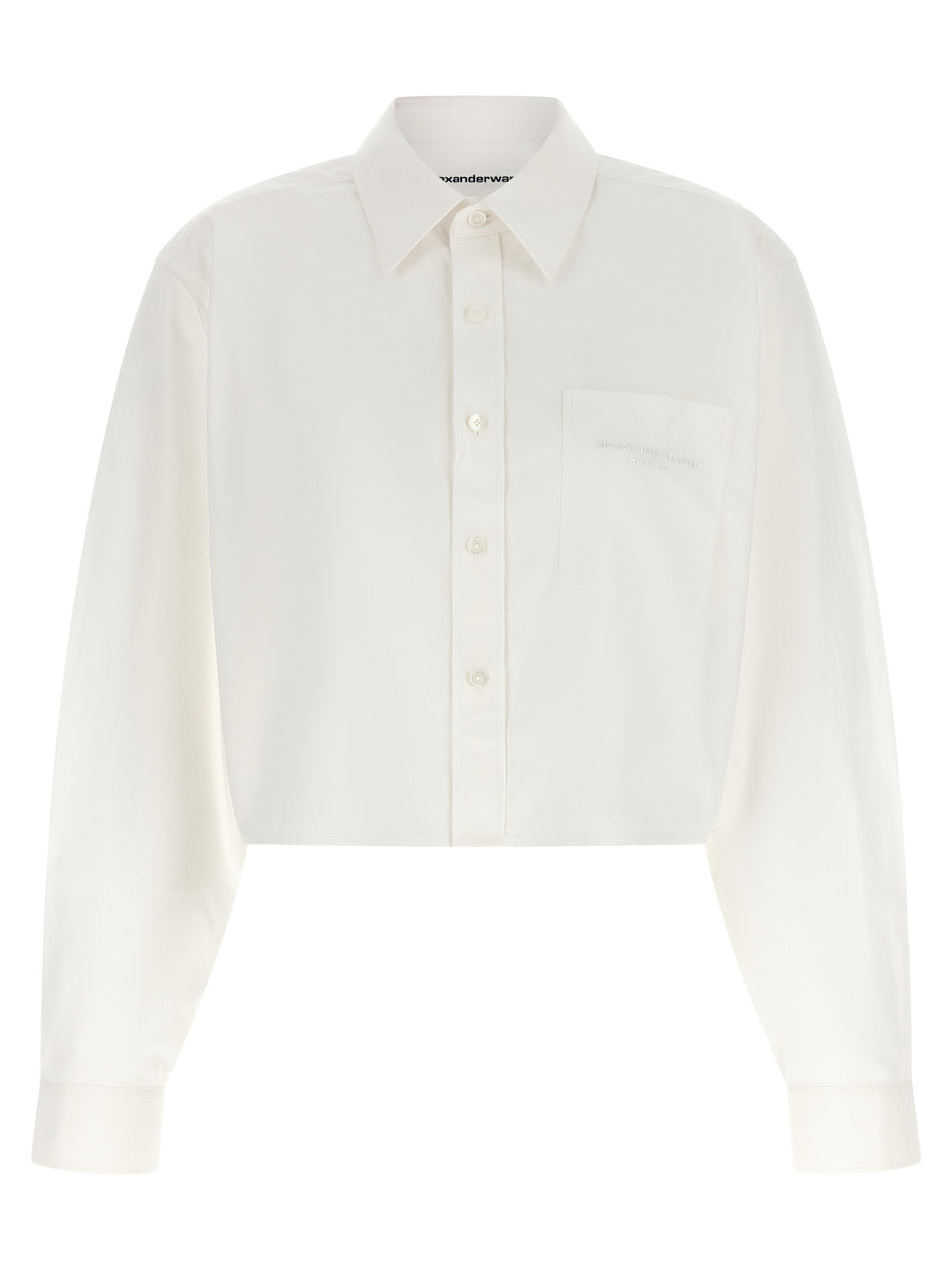Alexander Wang Cropped Shirt Shirt and Blouse - White | f54f9541378230eed8732a775448105a03e929ba