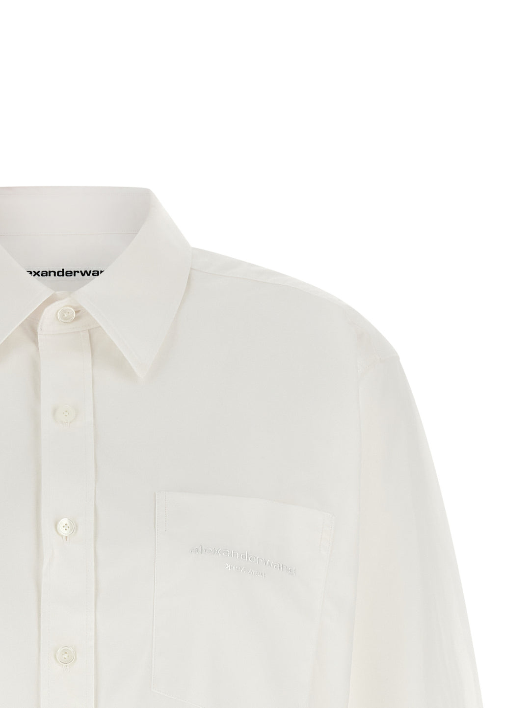 Alexander Wang Cropped Shirt Shirt and Blouse - White | 7f19165daff6e4564367da9c14d043b91fd6c4de