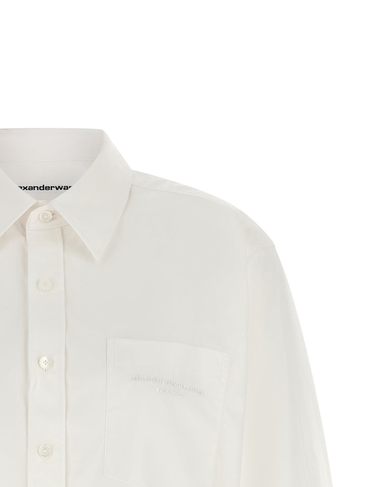 Alexander Wang Cropped Shirt Shirt and Blouse - White | 7f19165daff6e4564367da9c14d043b91fd6c4de