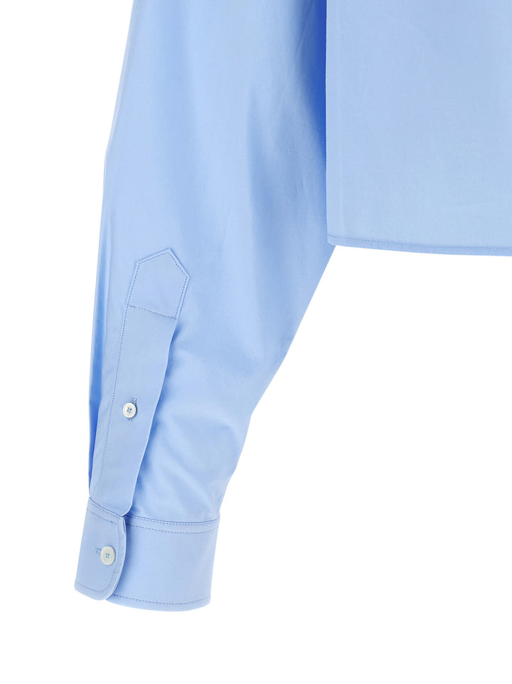 Alexander Wang Cropped Shirt Shirt and Blouse - Light Blue | 1792a0f2dd73c93d49d513069f4ec4641e7c54d6