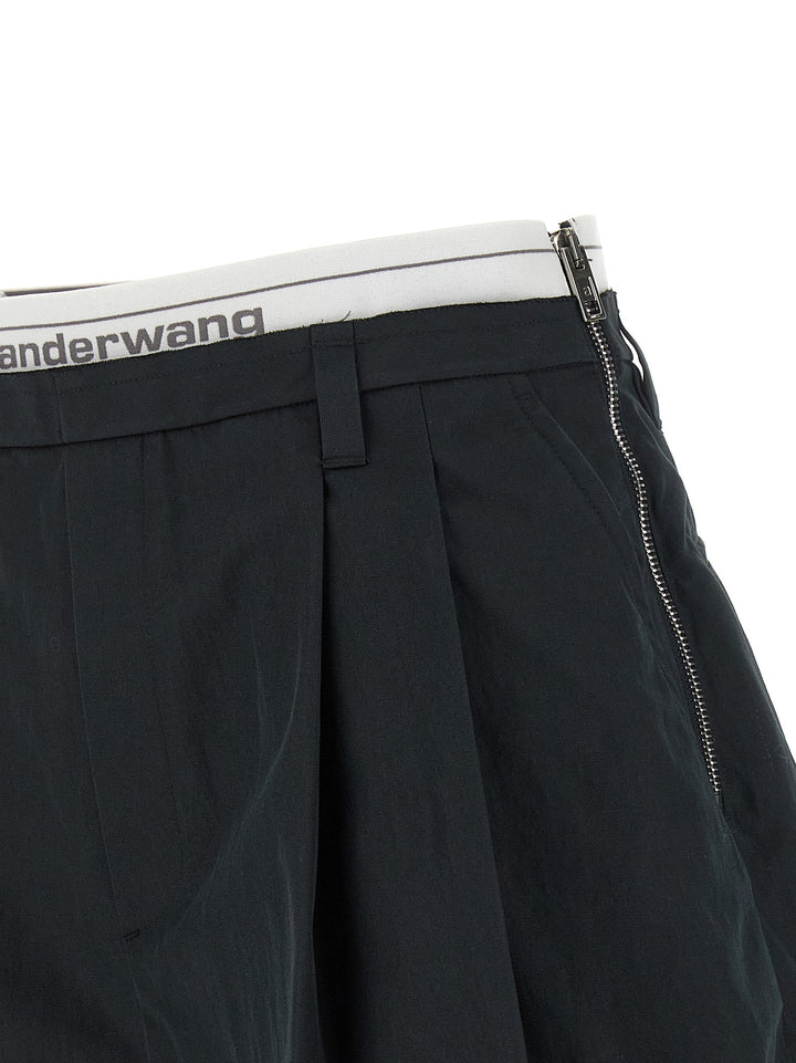 Alexander Wang Logo Band Shorts Bermuda and Short - Black | dccfcb61b216f357ccf57e36260a6f581d430706