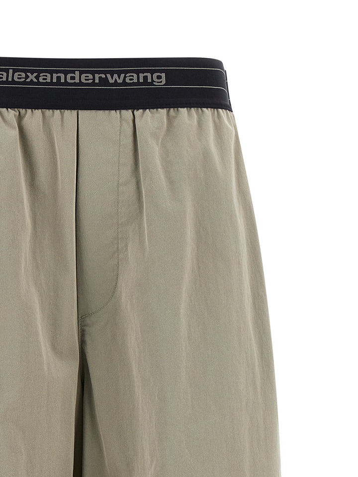 Alexander Wang Logo Elstic Pants - Gray | d6d17967489d29b0bd65f06b8aebd5ff803634db