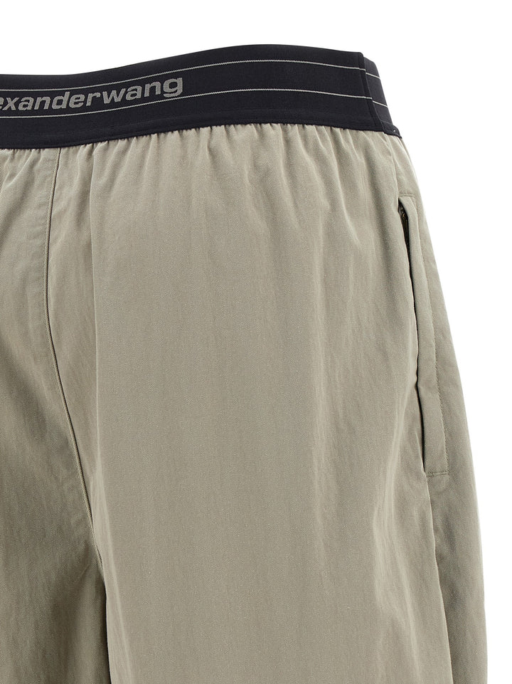 Alexander Wang Logo Elstic Pants - Gray | 6ab015ae706bace3a6aec945c0f90fb01f872371