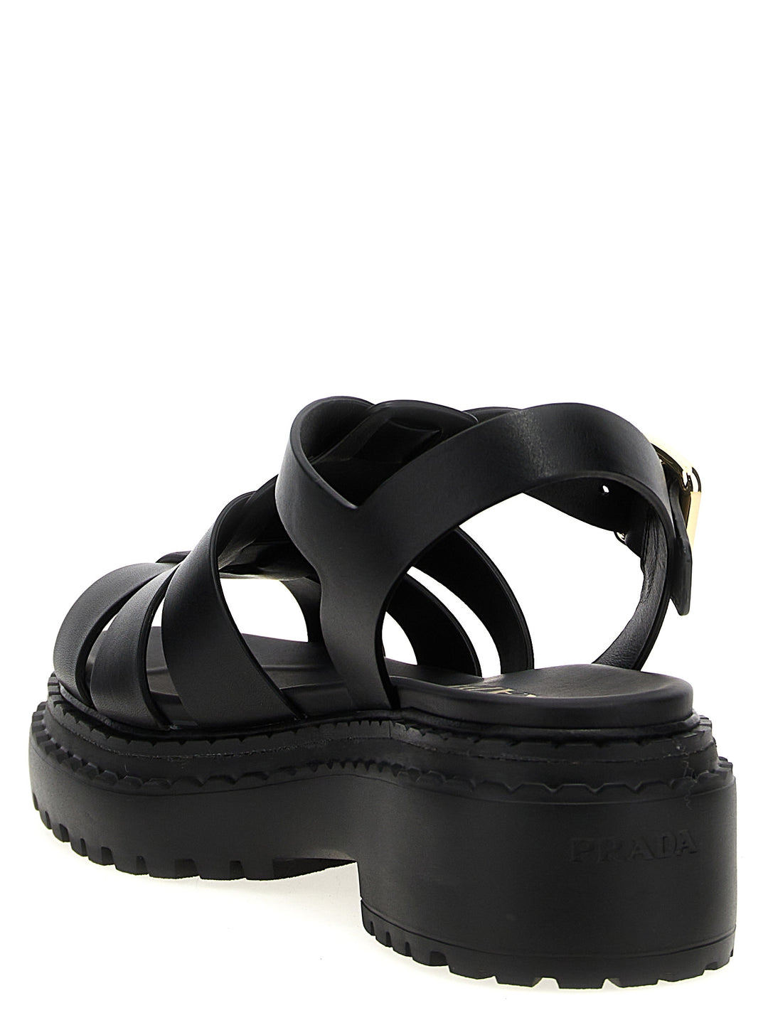 Prada Monolith Sandals - Black | a89e21e9b6e02175d4e37b5cd213b7ad65882727