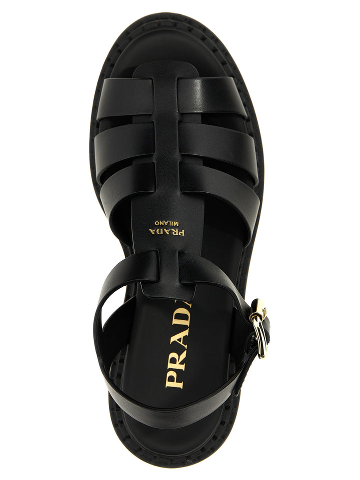 Prada Monolith Sandals - Black | 966415aa45d019727dddbcbd97f0f54652ea135a