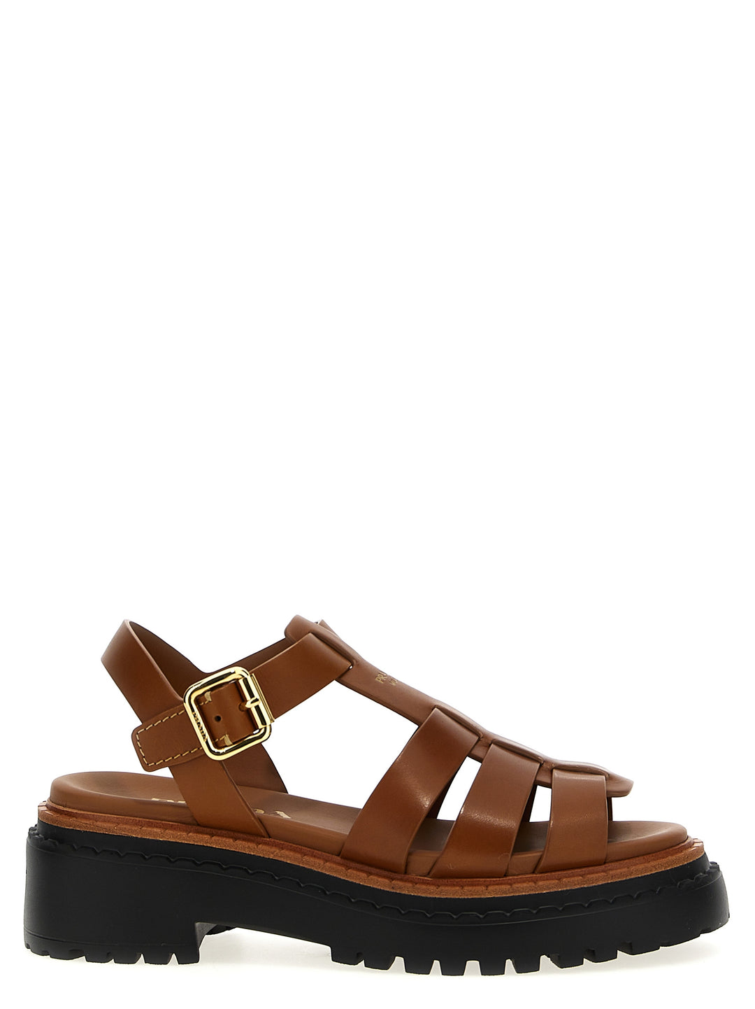 Prada Monolith Sandals - Brown | 0d8383ab0bc8f55b9184de14f8d8091109c01ca7