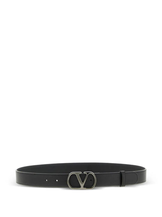 Vlogo Signature Belt In Shiny Calfskin
