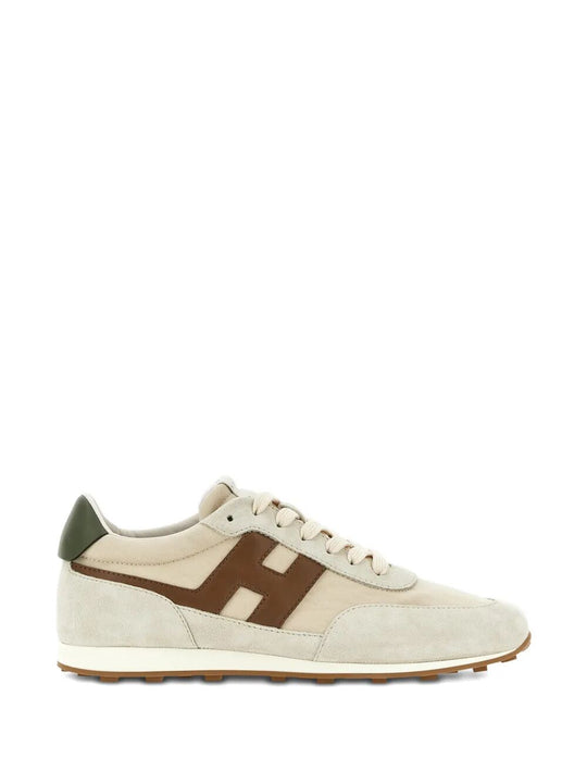 Hogan Athletic Suede And Fabric Sneakers