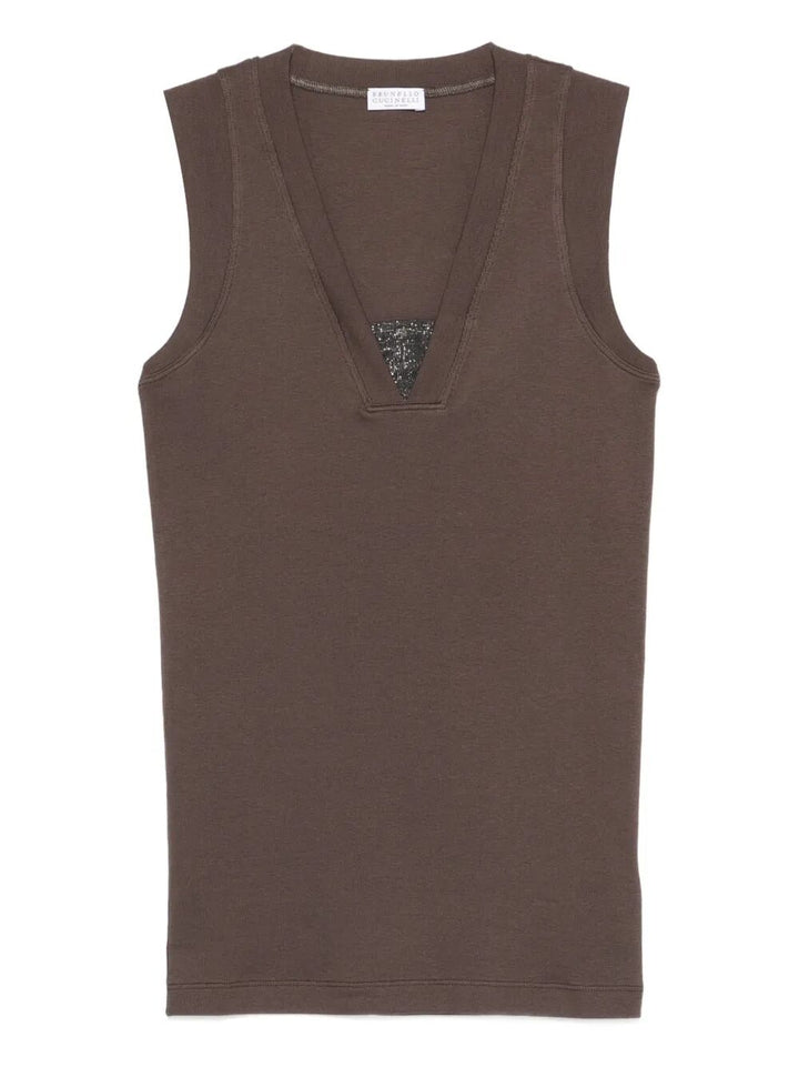 Brunello Cucinelli Tops - Brown | 13e3e799e06eda5b9356f7463a3d47a9427a79e8