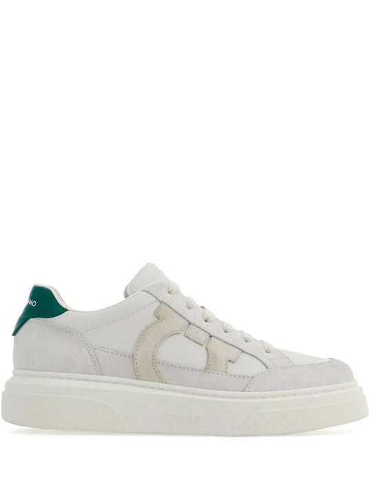Cassina Leather Sneakers With Gancini Patch