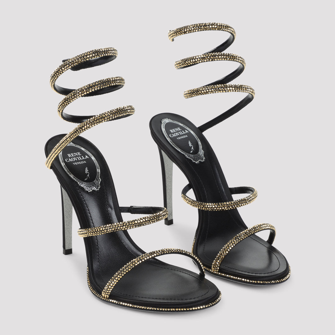 Rene` Caovilla Sandals - Black | 1f996eb6e6fb91062d77461cd1e120f78290da73