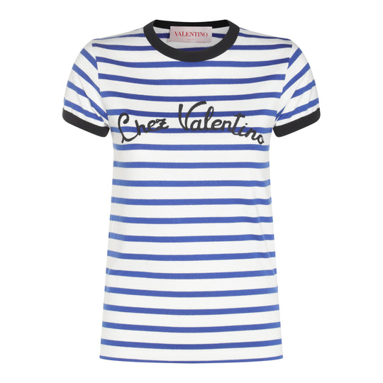 T-Shirts And Polos Avorio/Blu