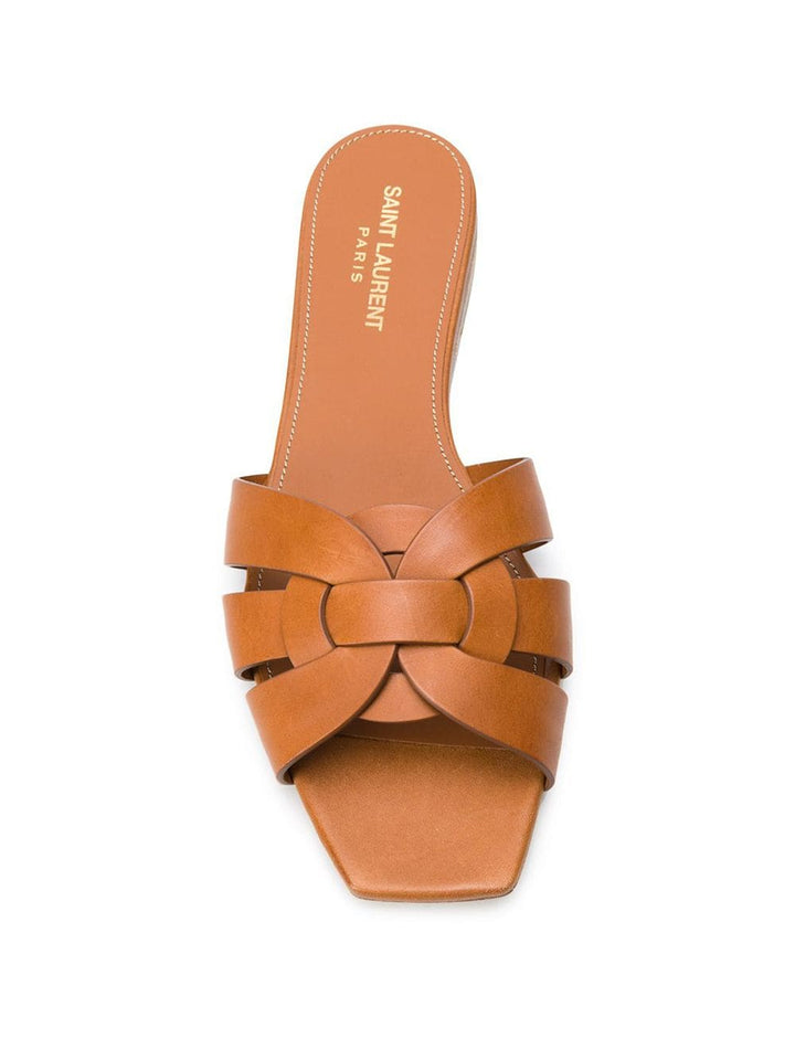 Saint Laurent Paris Sandals - Brown | 503b890bfefe270bd0797f1c5a365573e181df83