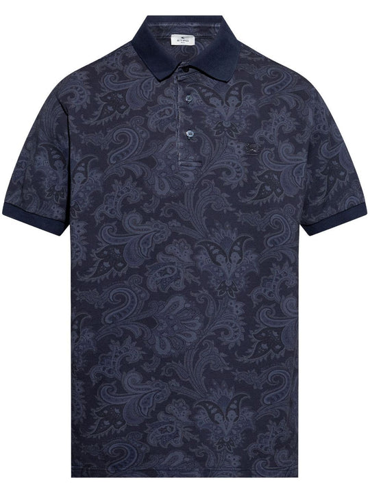 Paisley-Print Polo Shirt