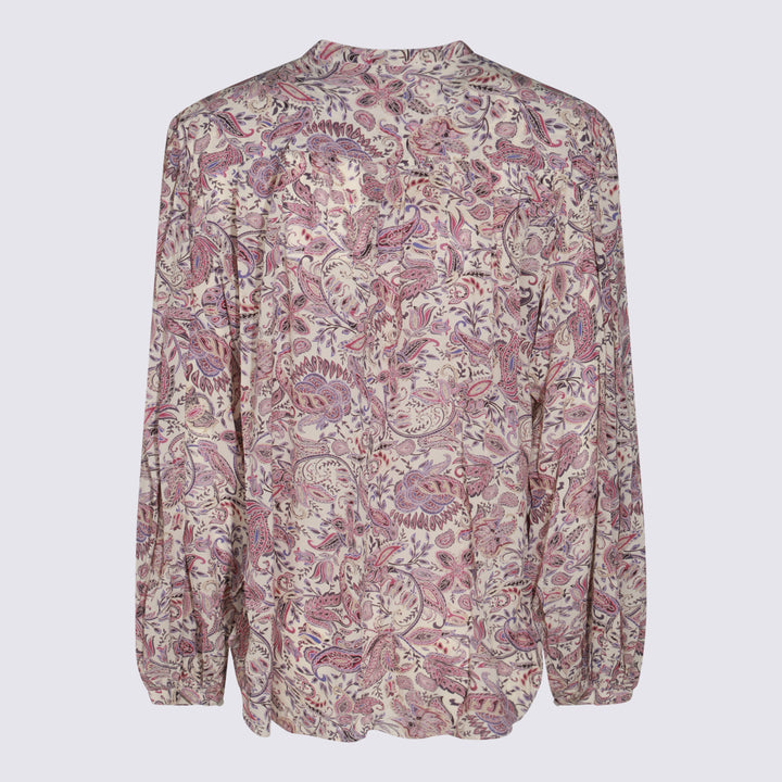 Marant Etoile Shirts - ECRU/PURPLE | 1a3371f5294d21d2743ff08d021056bc5692ade9