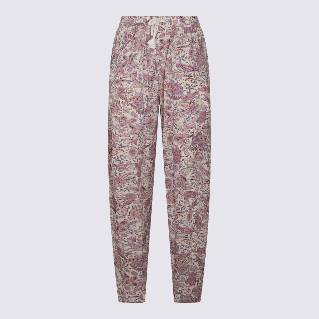 Marant Etoile Trousers - ECRU/PURPLE | 8475ecf5e9fe92a2b3fc99b1374247c57f150b39