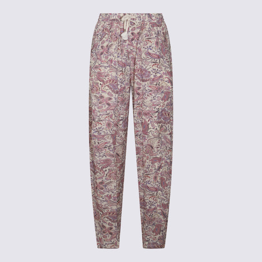 Trousers Ecru/Purple