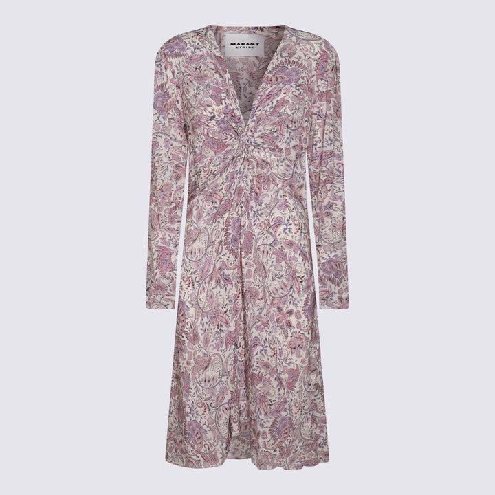 Marant Etoile Dresses - ECRU/PURPLE | 7bf0340df4cce952a1ae696a6e8a0eeac6a8d108