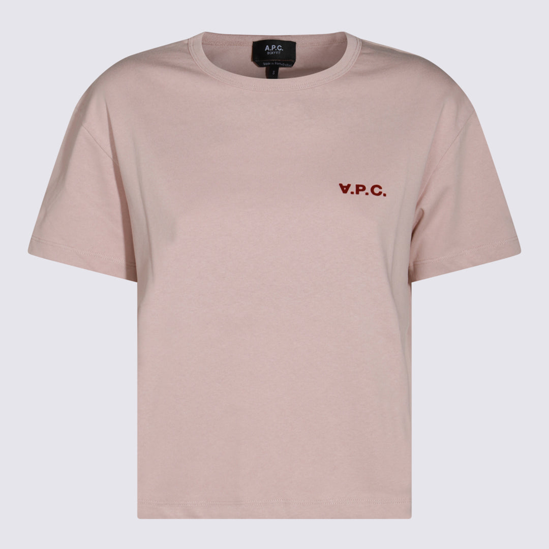 A.P.C. T-shirts and Polos - ROSE POUDRE/BORDEAUX | eeafe2f04b144f648e3f8bcd4494990c14d024a8