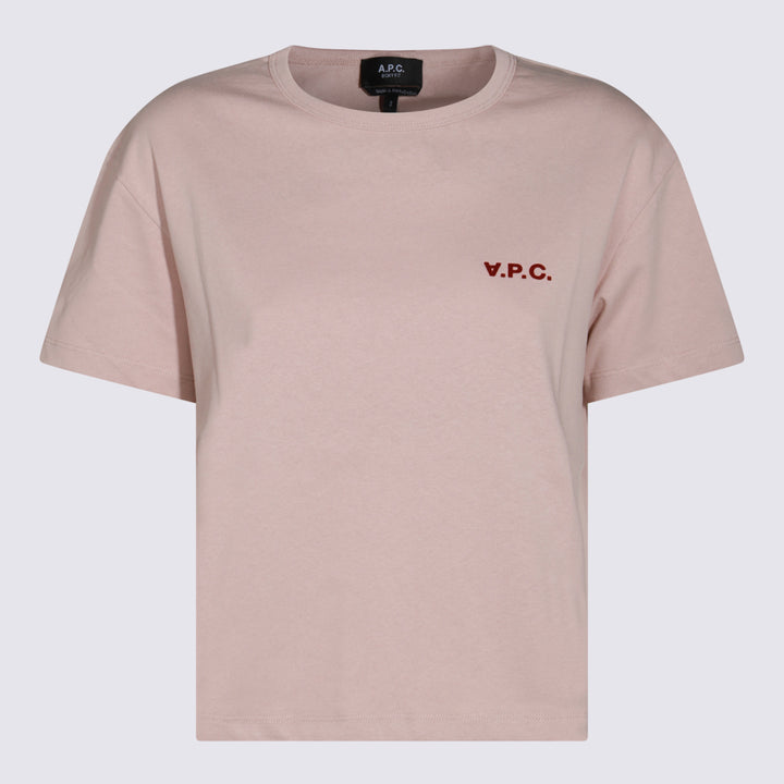 A.P.C. T-shirts and Polos - ROSE POUDRE/BORDEAUX | eeafe2f04b144f648e3f8bcd4494990c14d024a8