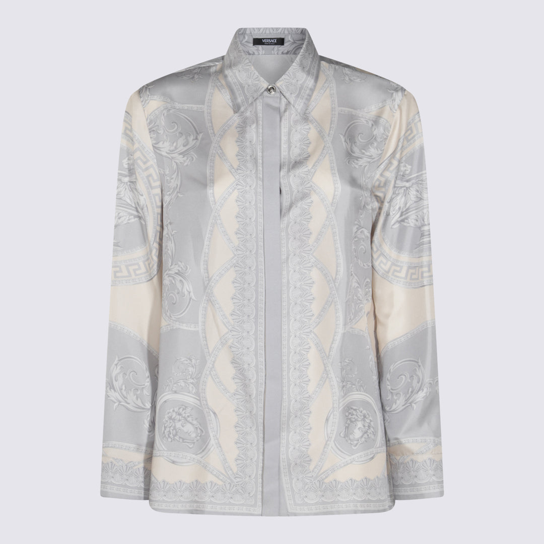Versace Shirts - SILVER GREY/CHAMPAGNE | f41b96e0e59007971b5947a29640a3551315d784