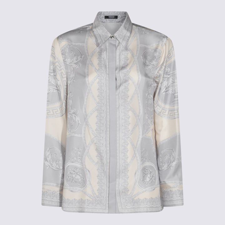 Versace Shirts - SILVER GREY/CHAMPAGNE | f41b96e0e59007971b5947a29640a3551315d784