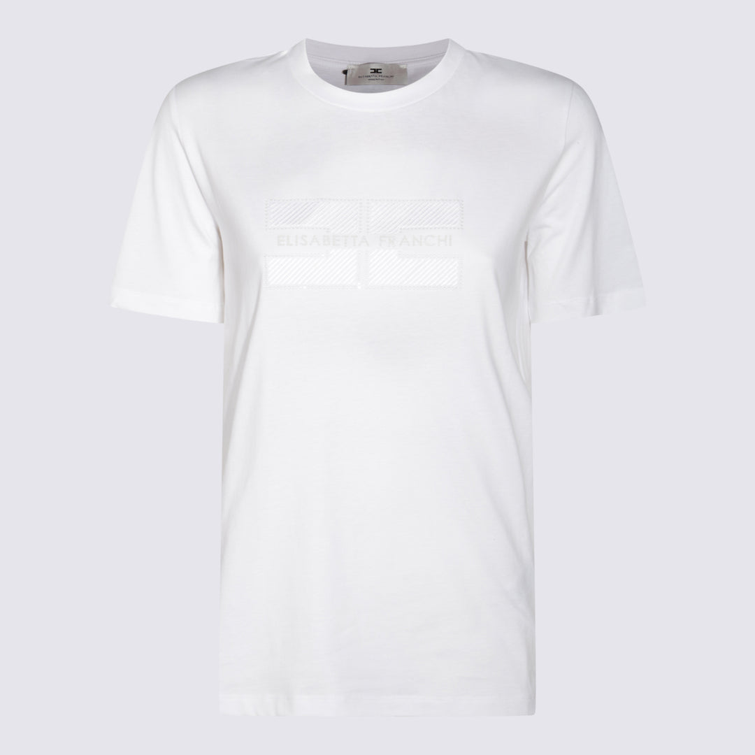 Elisabetta Franchi T-shirts and Polos - Light and natural | 639838cdbbd6561f5cbcf4563ee4429ee46b8169