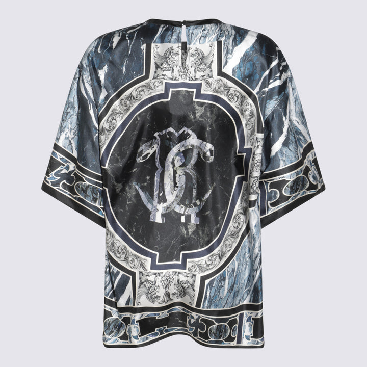 Roberto Cavalli T-shirts and Polos - Blue and green | 9123832cc6300228d30c516df6aade68cda7c347