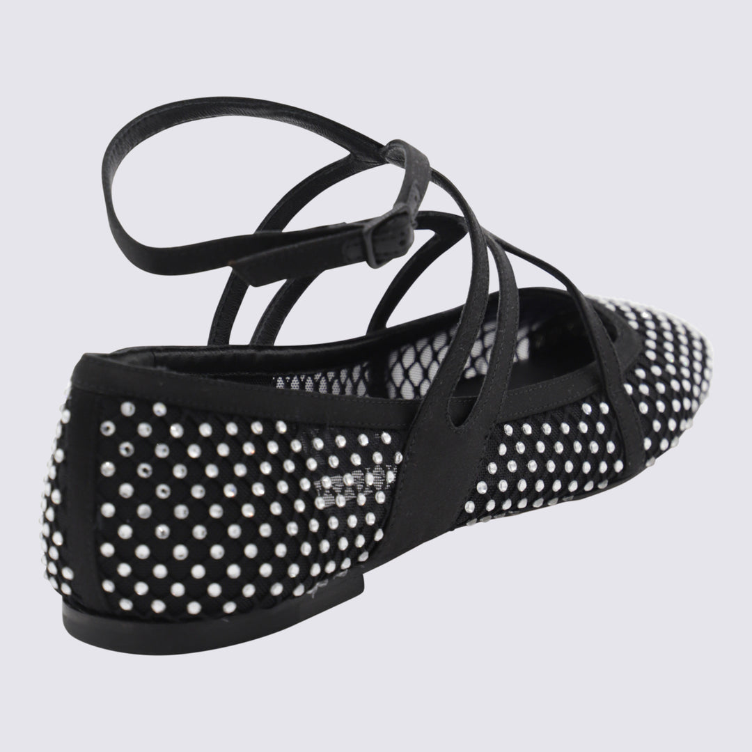 Jimmy Choo Flat shoes - BLACK/CRYSTAL | 041f5763ad016ab1c6998301dbbf8f1728e70677