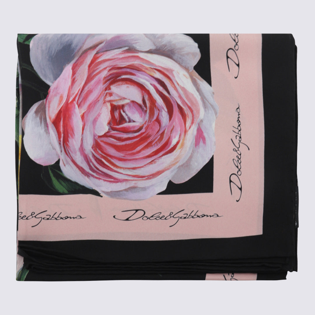 Dolce & Gabbana Scarfs - PEONIE F.DO NERO | 4bc4e1f7308fab575ad606f6fed3d6e8556f4ae8