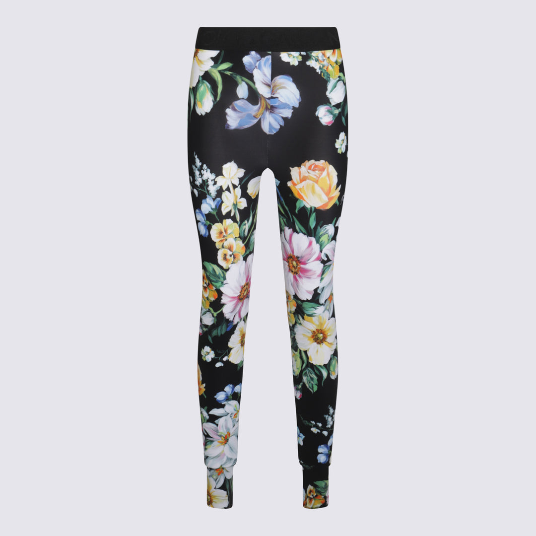 Dolce & Gabbana Trousers - MIX FIORI F.DO NERO | 301e946af7c05f26ee0f7893f1505f5f009fe1c7