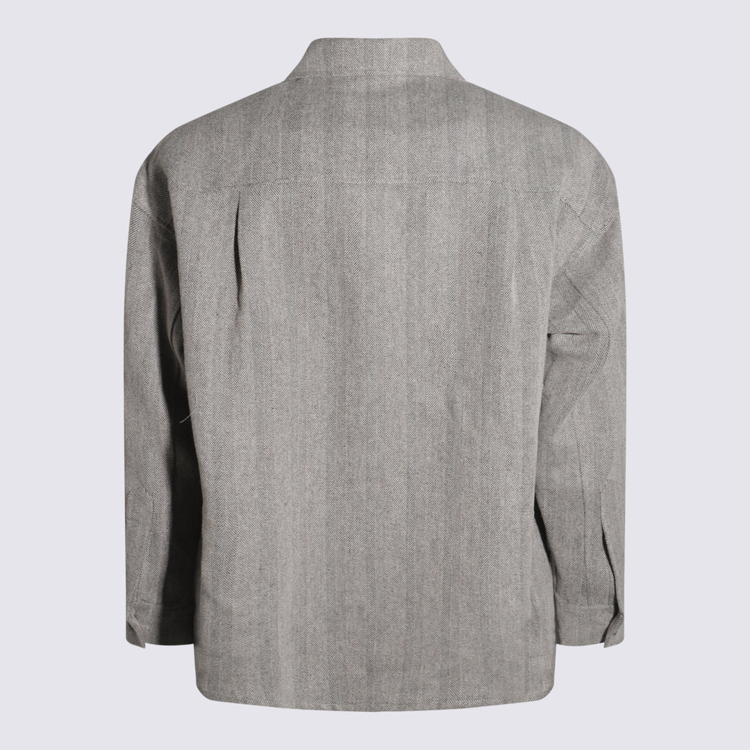 Loro Piana Shirts - CHALK/BLACK | 6c23c18e189f2de2fead2b49904993acb017f0db