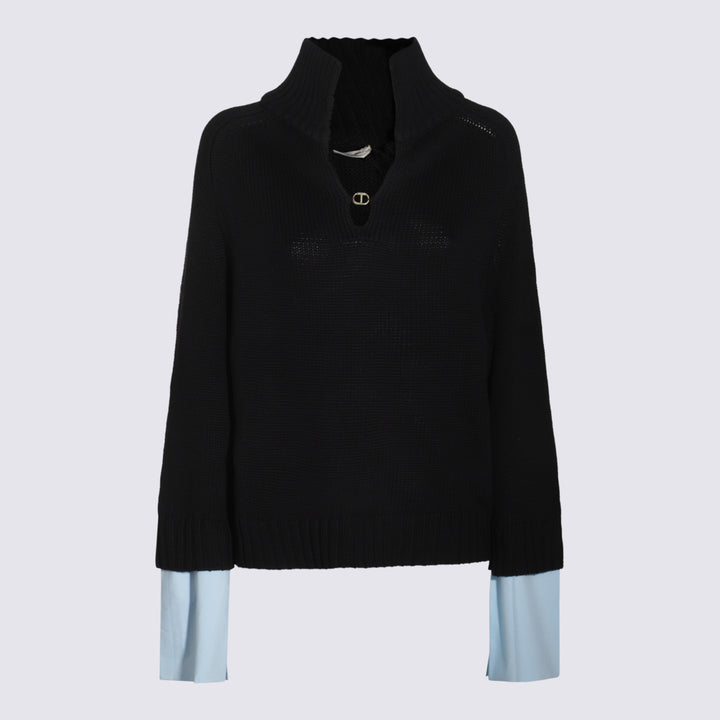 Twin-Set Sweaters - NERO/AIRY BLUE | b6619eeb02fcbe303aa23ec47fed8691260df7c5