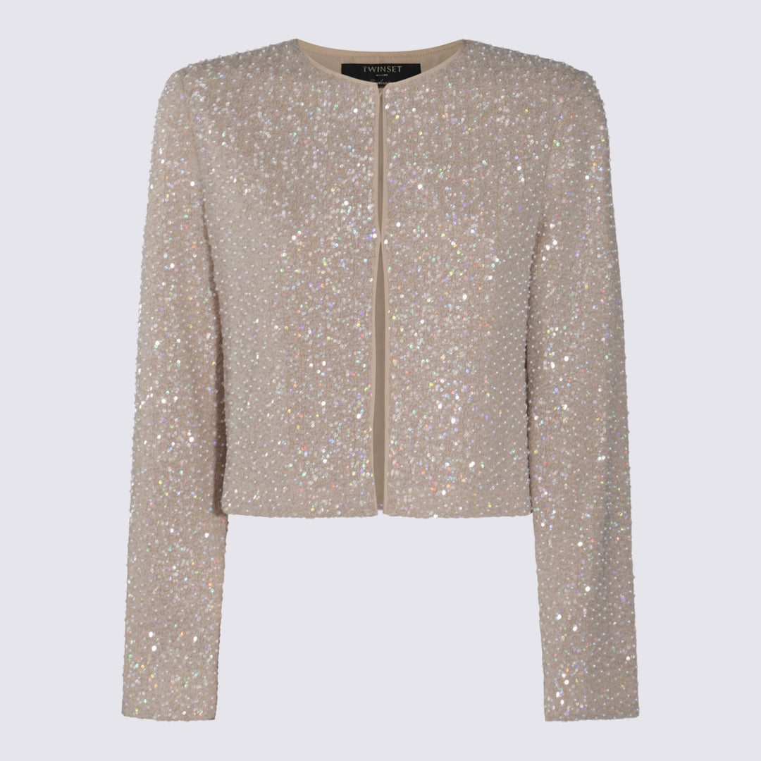 Twin-Set Jackets - PEARLS NEVE/BEIGE | 6d03b80ed428942b6d65d07059d26b6fbc9c2504