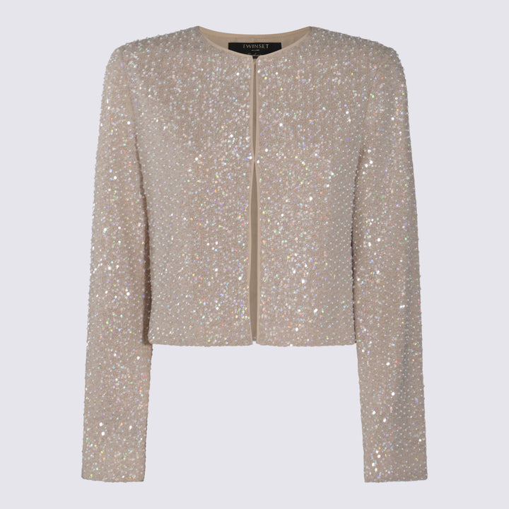 Twin-Set Jackets - PEARLS NEVE/BEIGE | 6d03b80ed428942b6d65d07059d26b6fbc9c2504