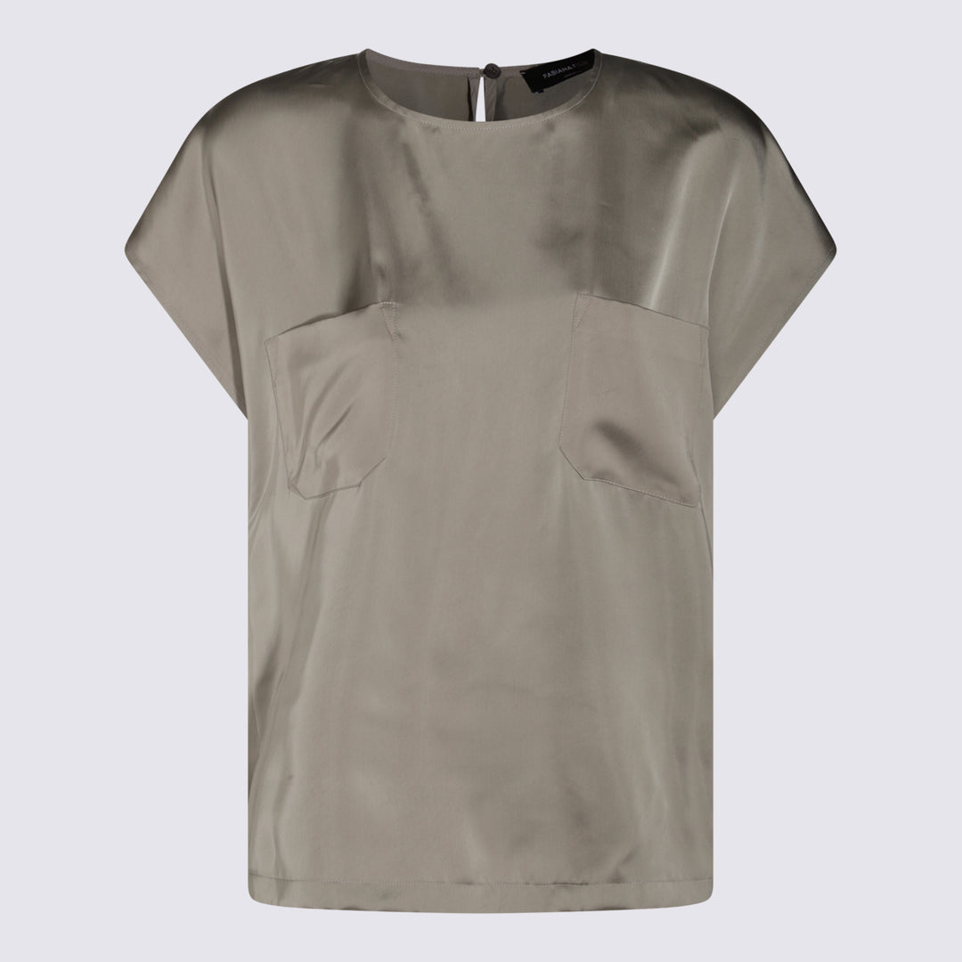 Fabiana Filippi Top - Argilla | 50fda0f5c0a045d3aec3c20fd1c71486d7850f3b