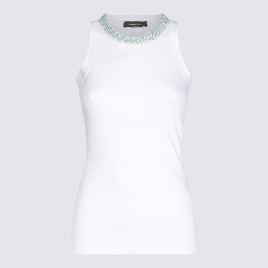 Top Bianco Ottico/Verde Acqua