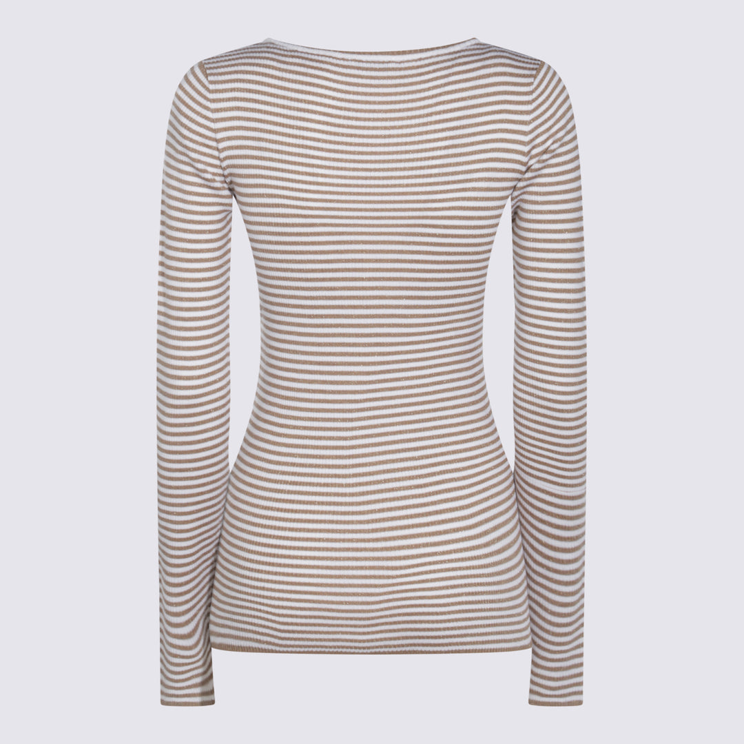 Brunello Cucinelli Sweaters - TERRA ROSSA+BIANCO | e6f795f2f15f985bfd08a039e9fe3d5ee065e22c