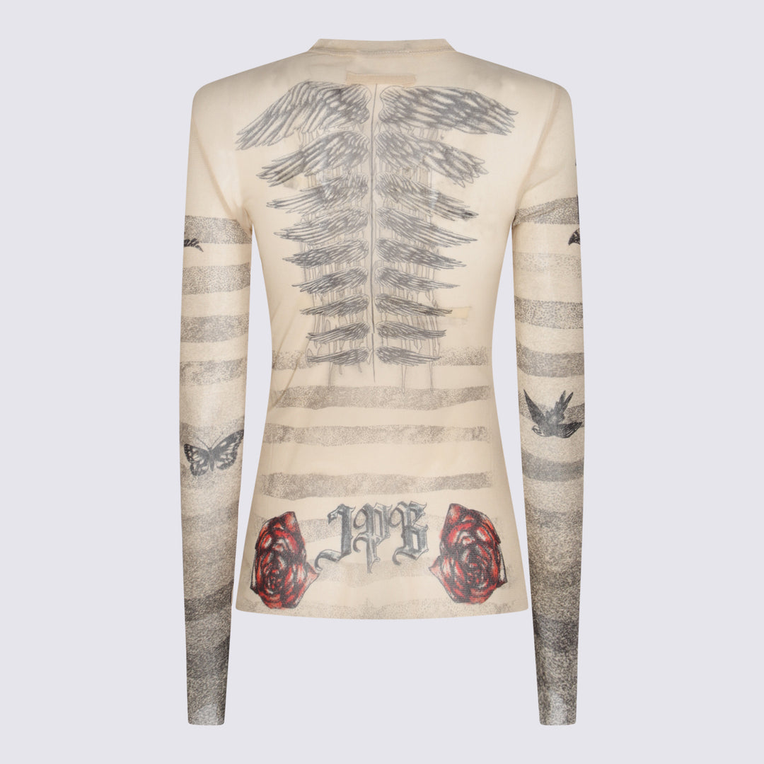 Jean Paul Gaultier Top - ECRU/BLACK/RED | b3cddffd97f7fcfcc71989fd23dd24a6d4066175