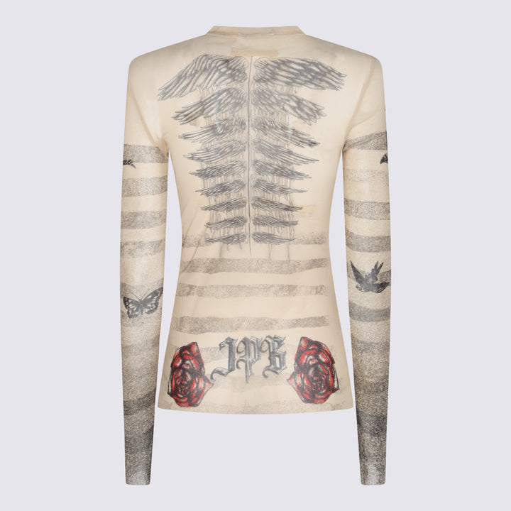 Jean Paul Gaultier Top - ECRU/BLACK/RED | b3cddffd97f7fcfcc71989fd23dd24a6d4066175