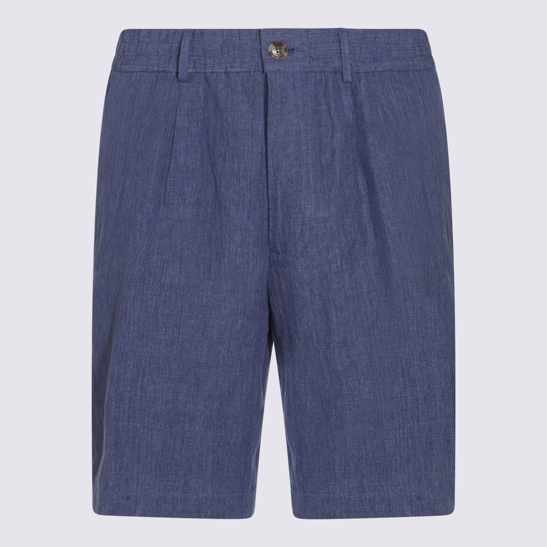 Brunello Cucinelli Shorts - Blue and green | 44a57d5d89f4af7ea60438a65f824b75aaf797ea