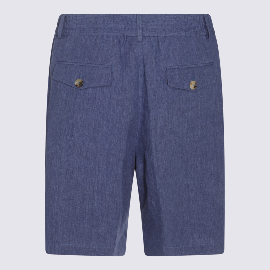 Brunello Cucinelli Shorts - Blue and green | e002af1a55bb14755e71e7aa6fdc31c69a2d125a