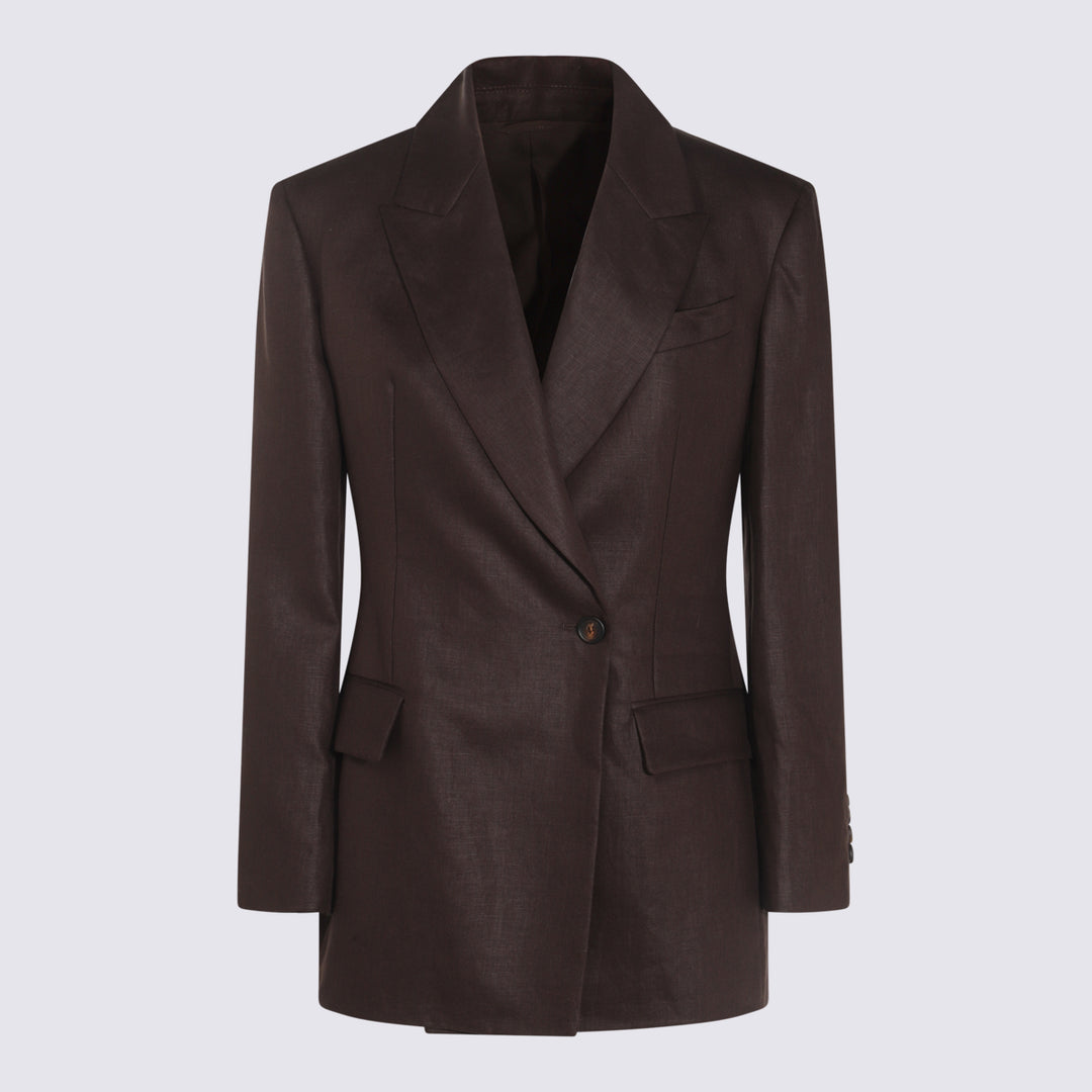 Brunello Cucinelli Jackets - DARK CHOCOLATE | add936b44d5640a68df41a5494a575965b719b7c