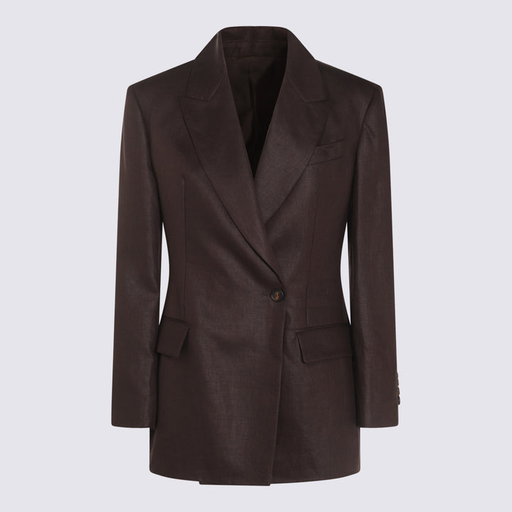 Brunello Cucinelli Jackets - DARK CHOCOLATE | add936b44d5640a68df41a5494a575965b719b7c