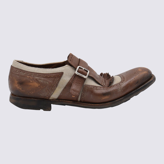 Flat Shoes Walnut/Ecru