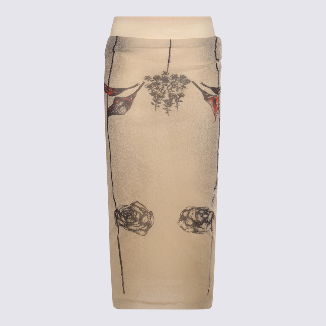 Jean Paul Gaultier Skirts - ECRU/BLACK/RED | de4498ab792cb2dc4884c245d88d52ed1afb094d