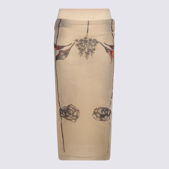 Skirts Ecru/Black/Red