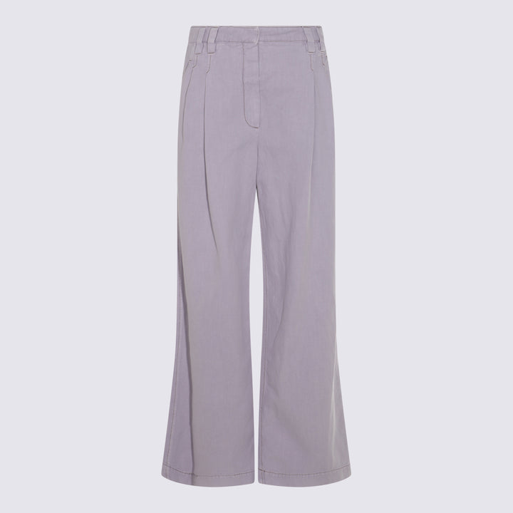 Brunello Cucinelli Trousers - PURPLE ASH | e91494bfa6a1aa3535b0b8ed90db4c3948a94c2e